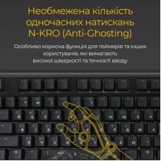Клавіатура Ducky One 3 Cherry MX Red RGB UA USB Black (DKON2108ST-RUAPXCLAWSC1) - Фото