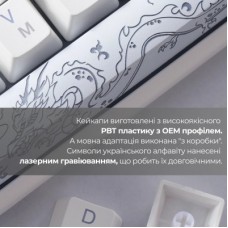Клавіатура Ducky One 3 Cherry MX Red RGB UA USB White (DKON2108ST-RUAPXPWWWSC1) - Фото
