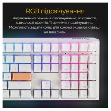 Клавиатура Ducky One 3 Cherry MX Speed Silver RGB UA USB White (DKON2108ST-PUAPXPWWWSC1) - Фото