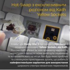 Клавіатура Ducky One 3 Mini Cherry MX Brown RGB UA USB White (DKON2161ST-BUAPXPWWWSC1) - Фото