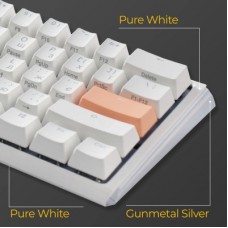 Клавіатура Ducky One 3 Mini Cherry MX Red RGB UA USB White (DKON2161ST-RUAPXPWWWSC1) - Фото