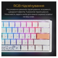 Клавиатура Ducky One 3 Mini Cherry MX Silent Red RGB UA USB White (DKON2161ST-SUAPXPWWWSC1) - Фото