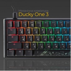 Клавіатура Ducky One 3 SF Cherry MX Brown RGB UA USB Black (DKON2167ST-BUAPXCLAWSC1) - Фото