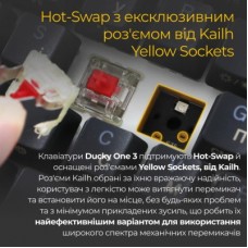 Клавіатура Ducky One 3 SF Cherry MX Brown RGB UA USB Black (DKON2167ST-BUAPXCLAWSC1) - Фото