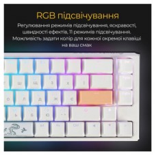Клавіатура Ducky One 3 SF Cherry MX Brown RGB UA USB White (DKON2167ST-BUAPXPWWWSC1) - Фото