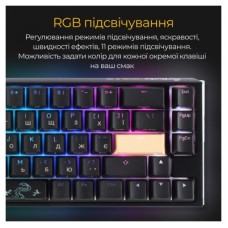 Клавіатура Ducky One 3 SF Cherry MX Red RGB UA USB Black (DKON2167ST-RUAPXCLAWSC1) - Фото