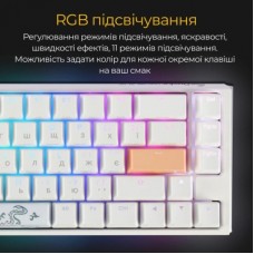 Клавіатура Ducky One 3 SF Cherry MX Red RGB UA USB White (DKON2167ST-RUAPXPWWWSC1) - Фото