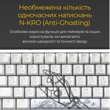 Клавіатура Ducky One 3 SF Cherry MX Red RGB UA USB White (DKON2167ST-RUAPXPWWWSC1) - Фото