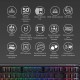 Клавиатура Ducky One 3 TKL Cherry MX Blue RGB UA USB Black (DKON2187ST-CUAPXCLAWSC1)