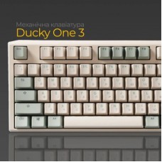 Клавиатура Ducky One 3 TKL Cherry MX Silent Red UA USB Cream (DKON2187-SUAPXМAEGGC1) - Фото