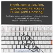 Клавіатура Ducky One 3 TKL Cherry MX Brown RGB UA USB White (DKON2187ST-BUAPXPWWWSC1) - Фото