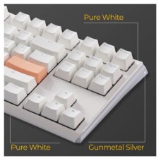 Клавіатура Ducky One 3 TKL Cherry MX Brown RGB UA USB White (DKON2187ST-BUAPXPWWWSC1) - Фото