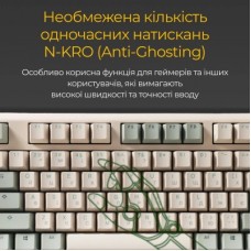 Клавиатура Ducky One 3 TKL Cherry MX Red UA USB Cream (DKON2187-RUAPXМAEGGC1) - Фото