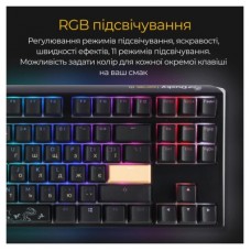 Клавиатура Ducky One 3 TKL Cherry MX Speed Silver RGB UA USB Black (DKON2187ST-PUAPXCLAWSC1) - Фото