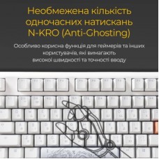 Клавиатура Ducky One 3 TKL Cherry MX Speed Silver RGB UA USB White (DKON2187ST-PUAPXPWWWSC1) - Фото