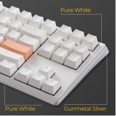 Клавиатура Ducky One 3 TKL Cherry MX Speed Silver RGB UA USB White (DKON2187ST-PUAPXPWWWSC1) - Фото