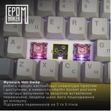 Клавиатура Epomaker EK68 65 Flamingo Switch Hot-Swap RGB Wireless/Bluetooth/USB UA Black (EK68-B-F) - Фото