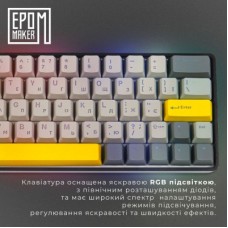 Клавіатура Epomaker EP64 60 Mulan Switch Hot-Swap RGB Wireless/Bluetooth/USB UA Black (EP64-B-M) - Фото