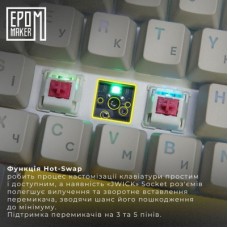 Клавіатура Epomaker EP64 60 Mulan Switch Hot-Swap RGB Wireless/Bluetooth/USB UA Black (EP64-B-M) - Фото