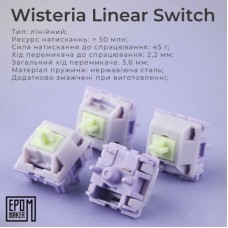 Клавіатура Epomaker EP84 Plus 75 Wisteria Linear Switch Hot-Swap RGB Wireless/Bluetooth/USB UA White - Фото