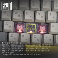 Клавиатура Epomaker Shadow-X 70 Flamingo Switch Hot-Swap LCD Screen RGB Wireless/Bluetooth/USB UA Black - Фото