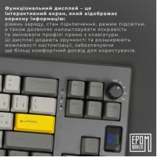 Клавиатура Epomaker Shadow-X 70 Flamingo Switch Hot-Swap LCD Screen RGB Wireless/Bluetooth/USB UA Black - Фото