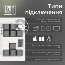Клавиатура Epomaker Shadow-X 70 Mulan Switch Hot-Swap LCD Screen RGB Wireless/Bluetooth/USB UA White (SHX-W-M) - Фото