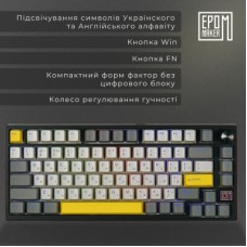 Клавіатура Epomaker TH80 SE 75 Budgerigar V2 Switch Hot-Swap RGB Wireless/Bluetooth/USB UA Black - Фото