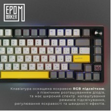 Клавиатура Epomaker TH80 SE 75 Flamingo Switch Hot-Swap RGB Wireless/Bluetooth/USB UA Black (TH80-SE-B-F) - Фото