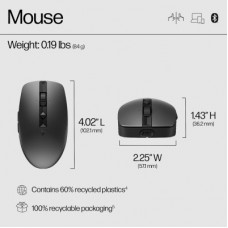 Мышка HP 710 Silent Rechargeable Wireless Black (6E6F2AA) - Фото