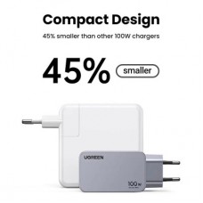 Зарядний пристрій Ugreen 3xUSB 100 W (2xUSB-C+USB-A) Gan Nexode Pro X757 (25874) - Фото