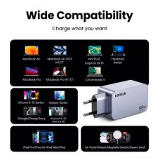 Зарядний пристрій Ugreen 3xUSB 100 W (2xUSB-C+USB-A) Gan Nexode Pro X757 (25874) - Фото
