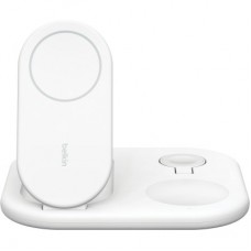 Зарядное устройство Belkin 3in1 Magnetic Foldable iPhone/Watch/AirPods Qi2 15W white (WIZ029VFWH)