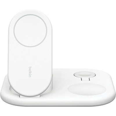 Зарядний пристрій Belkin 3in1 Magnetic Foldable iPhone/Watch/AirPods Qi2 15 W white (WIZ029VFWH)