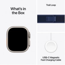 Смарт-часы Apple Watch Ultra 2 2024 GPS + Cellular 49mm Natural Titanium Case with Blue Trail Loop - S/M - Фото