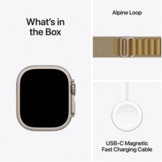 Смарт-часы Apple Watch Ultra 2 2024 GPS + Cellular 49mm Natural Titanium Case with Tan Alpine Loop - Small - Фото