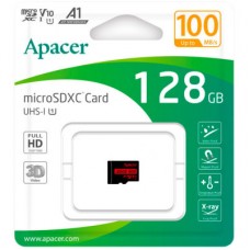 Картка пам'яті Apacer 128 GB microSD class 10 UHS-I V10 A1 (AP128GMCSX10UB-RA) - Фото
