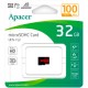 Картка пам'яті Apacer 32 GB microSD class 10 UHS-I V10 A1 (AP32GMCSH10UB-RA)