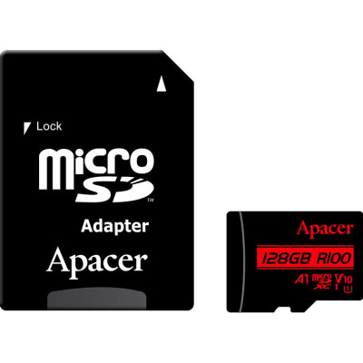 Картка пам'яті Apacer 128 GB microSD class 10 UHS-I V10 A1 (AP128GMCSX10UB-R)