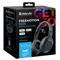 Наушники Defender FreeMotion B695 Bluetooth ANC Black (63695) - Фото