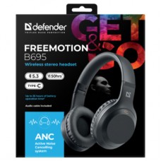 Наушники Defender FreeMotion B695 Bluetooth ANC Black (63695) - Фото