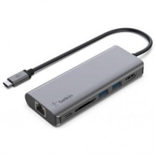 Концентратор Belkin USB-C 6in1 Multiport Dock (AVC008BTSGY) - Фото