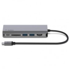 Концентратор Belkin USB-C 6in1 Multiport Dock (AVC008BTSGY) - Фото