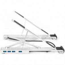 Підставка для ноутбука Digitus Variable Notebook Stand, до 17", USB-C Dock 5-Port (DA-90424) - Фото
