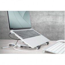 Підставка для ноутбука Digitus Variable Notebook Stand, до 17", USB-C Dock 5-Port (DA-90424) - Фото