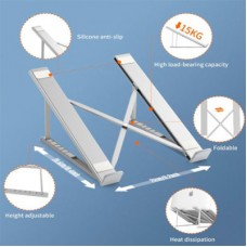 Підставка для ноутбука Vention Foldable 90-136 mm Laptop up 15.6" stand silver (H055-SL) - Фото