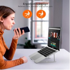 Підставка для ноутбука Vention Foldable 90-136 mm Laptop up 15.6" stand silver (H055-SL) - Фото