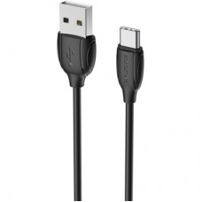 Дата кабель USB 2.0 AM to USB-C 1.0m 3A PVC BX19 black BOROFONE (6931474701794) - Фото