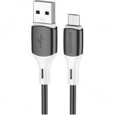 Дата кабель USB 2.0 AM to Micro 5P 1.0m BX79 2.4A Black BOROFONE (BX79MB) - Фото