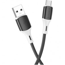 Дата кабель USB 2.0 AM to Micro 5P 1.0m BX79 2.4A Black BOROFONE (BX79MB) - Фото